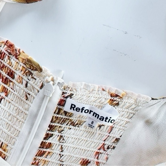 NEW Reformation Twilight Floral Midi Dress in Bella - Picture 8 of 11